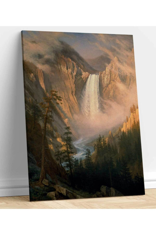 Albert Bierstadt Yellowstone Falls Kanvas Tablo