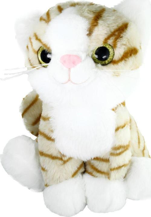 Sevimli ve Pofuduk Oturan Peluş Kedi 25 Cm Sevimli Hediyelik Peluş Oyuncak (Sarı)