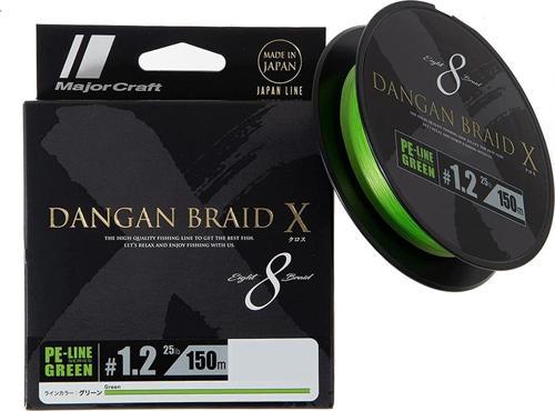 Dangan Braid X 8X İp Misina PE 1.2 0.16mm 25lb/11.34kg 150mt Yeşil