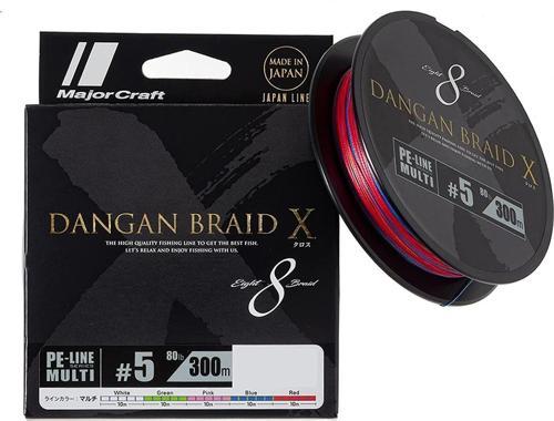 Dangan Braid X 8X İp Misina PE 5.0 0.35mm 80lb/36.3kg 300mt Multi