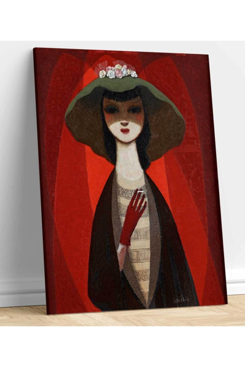 Pelle Aberg Woman With Cigarettec Kanvas Tablo