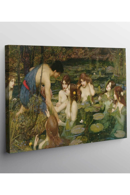 John William Waterhouse-hylas Ve Periler Kanvas Tablo