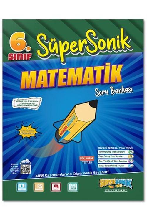 6. Sınıf Süpersonik Matematik Soru Bankası - Süpersonik Yayınları