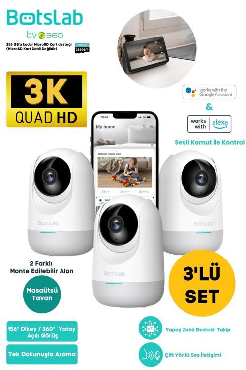 Botslab 2C Pro Smart Camera SET - 3K / Tek Tuşla Sesli Arama / 360 Akıllı Güvenlik Kamerası - C222