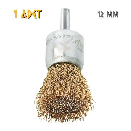 Pimli Çelik Tel Fırça - Saçaklı Kalem - 12 mm. - 1 Adet