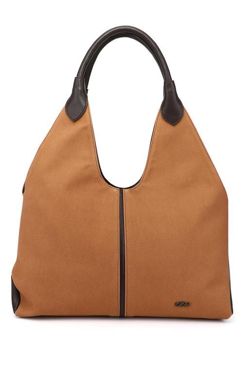 Kadın Taba Süete Kahve Omuz Çantası