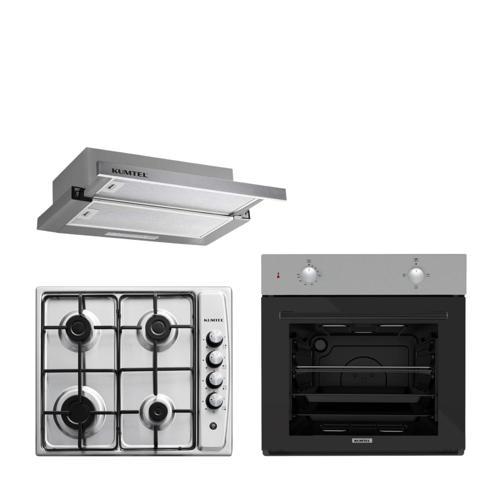 Inox  Aspiratörlü Ankastre Set