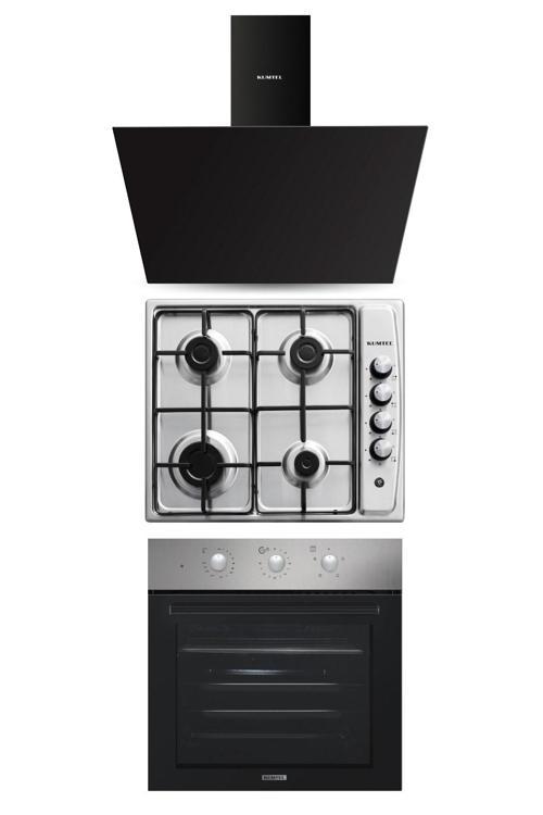 Inox - Siyah Ankastre Set