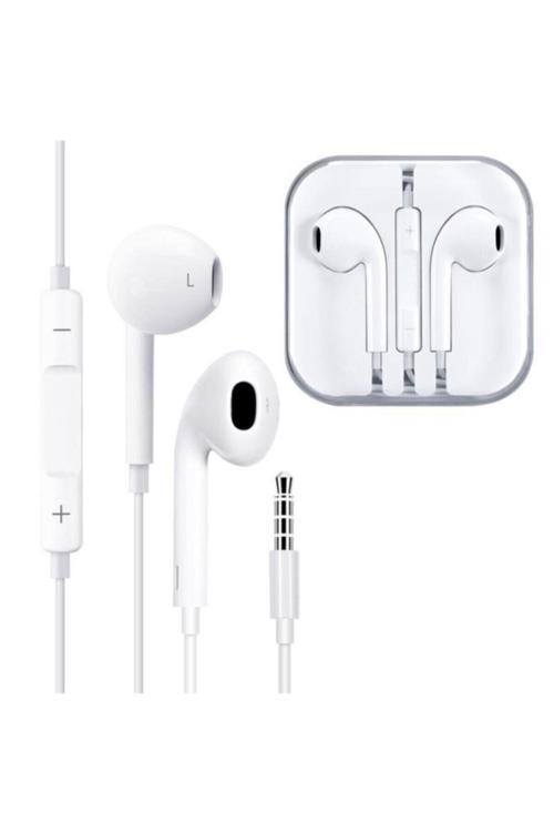 Beyaz Kablolu Telefon Kulaklığı Aux