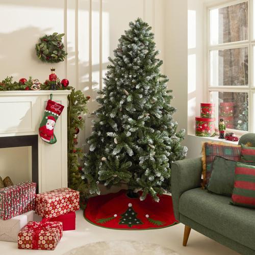 New Year Yılbaşı Karlı Kozalaklı Yılbaşı Çam Ağacı 210 cm 1367 Dal