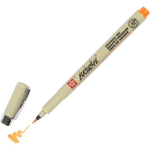 Pigma Brush Pen-Fırça Uçlu Kalem Turuncu 05