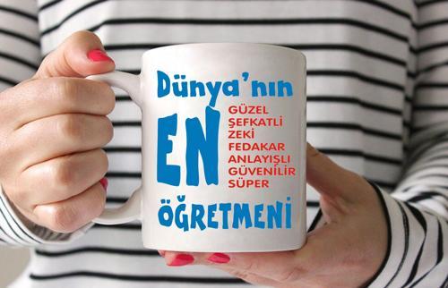 Öğretmenler Gününe ve BAYAN öğretmene isme özel Kupa Bardak idbk20