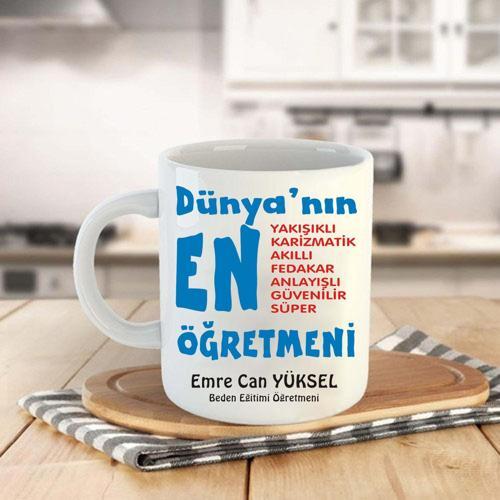 Öğretmenler Gününe ve BAY öğretmene isme özel Kupa Bardak idbk21