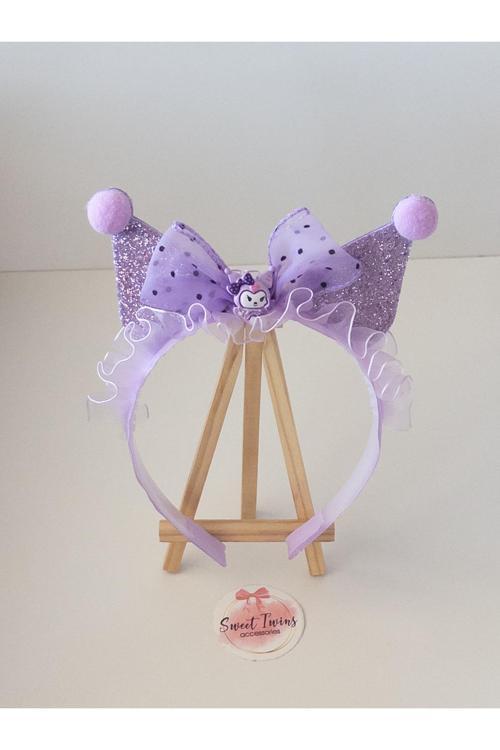 Kuromi Figürlü Mor Çocuk Tacı