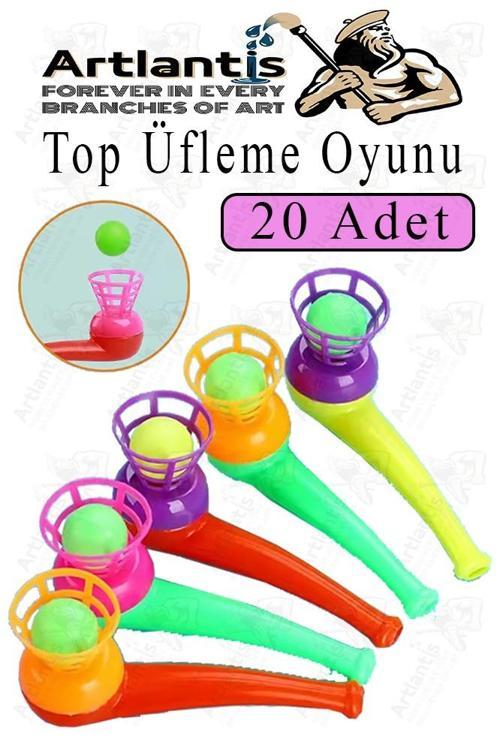 Top Üfleme Oyunu 20 Adet Saksafon Üfleme Nefes Oyuncağı Üfleme Düdüğü Oyuncak Karne Sınıf Çocuk Hediye