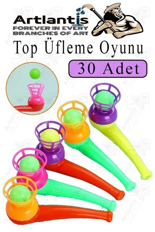 Top Üfleme Oyunu 30 Adet Saksafon Üfleme Nefes Oyuncağı Üfleme Düdüğü Oyuncak Karne Sınıf Çocuk Hediye