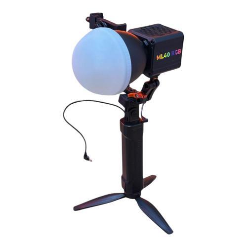ML40 RGB Telefon Vlog Seti + El Tipi Powerbank Tripod Batarya