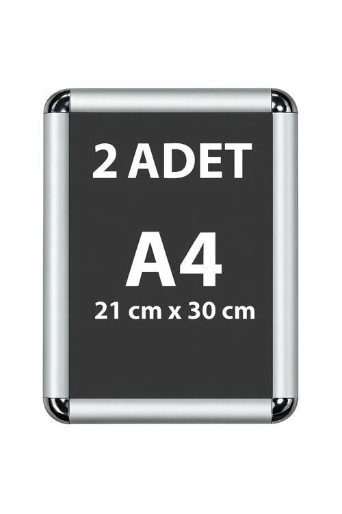 2 Adet A4 Eko Seri Çerçeve Rondo Köşe Aç Kapa Açılır Kapanır