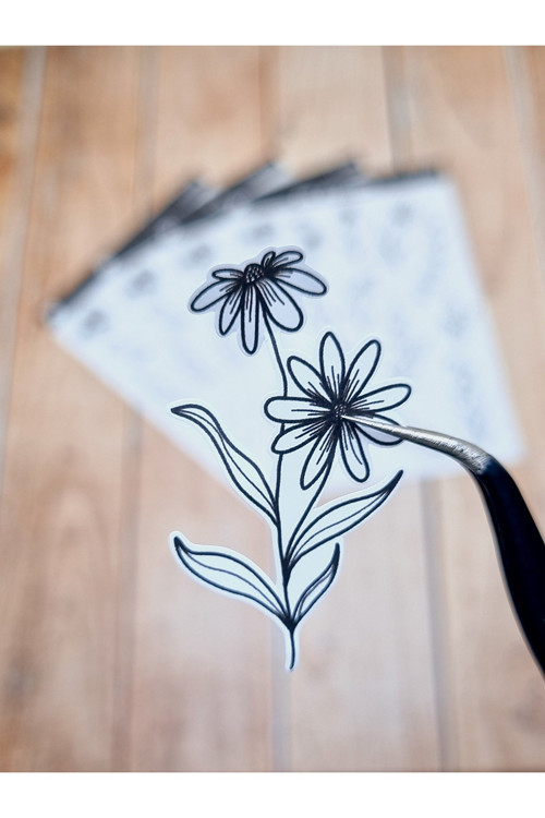 - Floral & Leaf Temalı Laptop Notebook Telefon Tablet Ajanda Sticker Seti