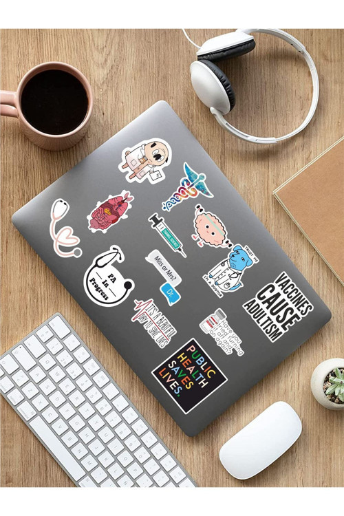 Doktor Medicine Temalı Laptop Notebook Tablet Sticker Set 1