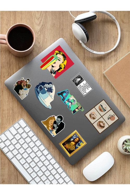 - Art Sanat Temalı Laptop Notebook Tablet Sticker Seti