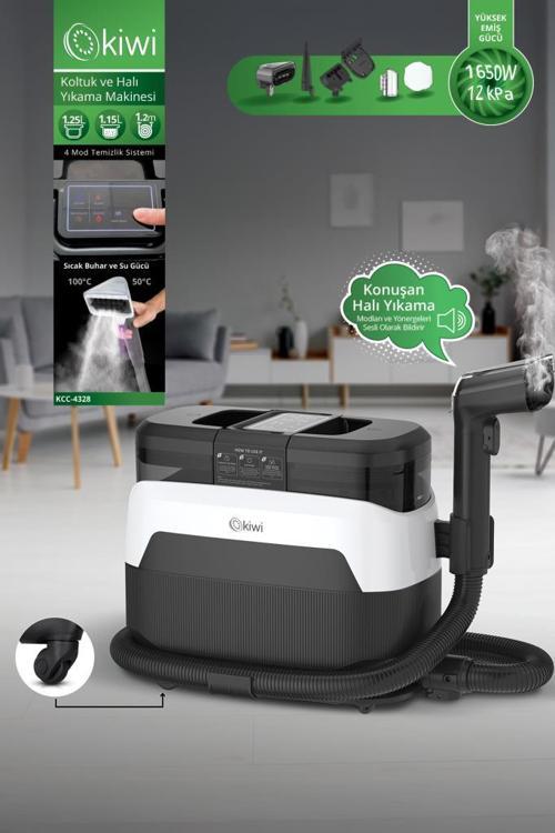 Kcc-4328 Pro Buharlı Sesli Uyarılı Dokunmatik Kontrol Panelli Koltuk ve Halı Yıkama Makinesi