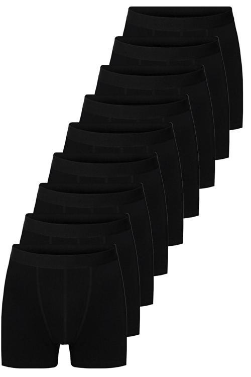Siyah Erkek 9'Lu Paket Pamuklu Boxer