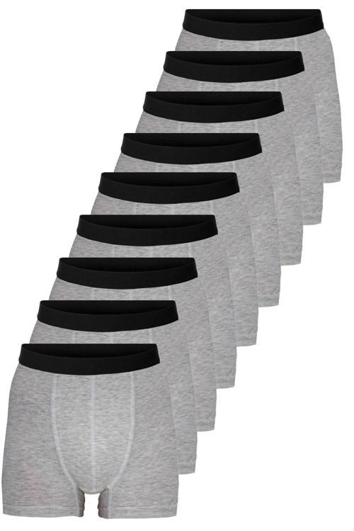 Gri Erkek 9'Lu Paket Pamuklu Boxer