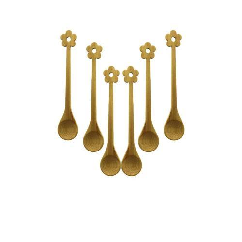 6 PCS   MİNİ   BAMBU AHŞAP KAŞIK   14.5CM (5365)