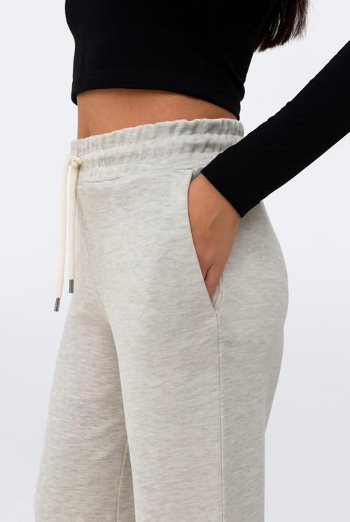 Kadın Krem Melanj İnterlok Eşofman Altı-P2273