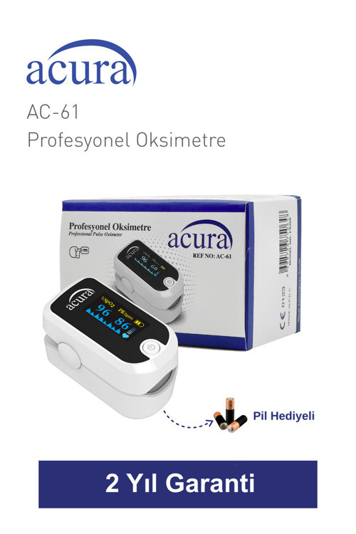 Ac-61 Üts Kayıtlı, Oled Ekranlı Profesyonel Pulse Oksimetre