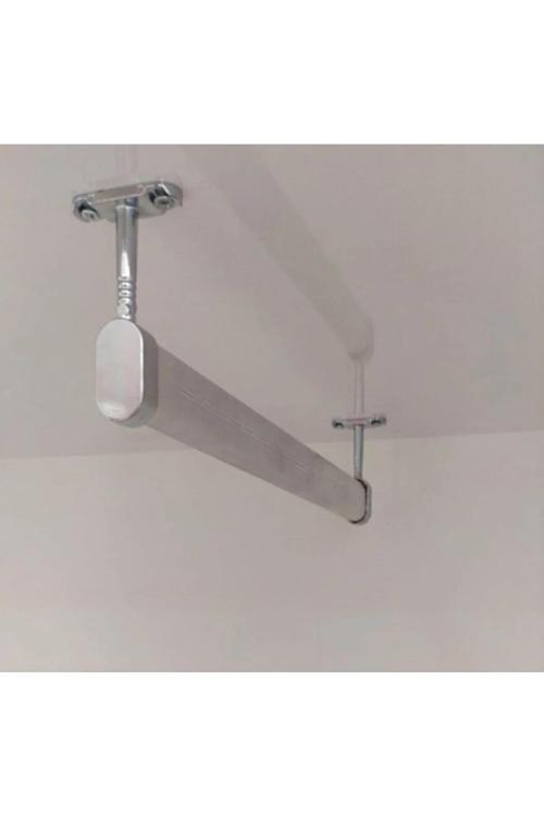 Oval Alüminyum 50Cm Cm Dolap Içi Askı Borusu 2 Adet Flanş Vidaları Ersa125, One Size