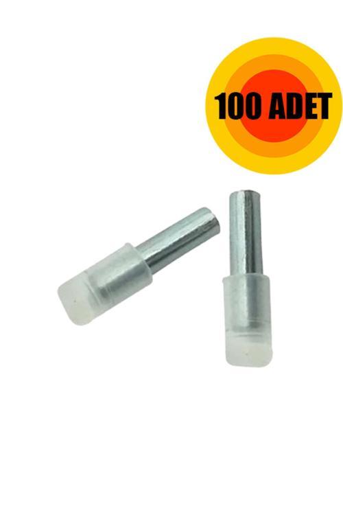 Plastik Başlı Metal Raf Pimi Şeffaf (100 Adet )