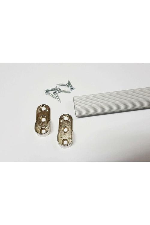 Gardırop Elbise Askı Borusu Alüminyum Dolap Borusu Oval 1 Adet 110 Cm Ve 2 Adet Boru Başlığı