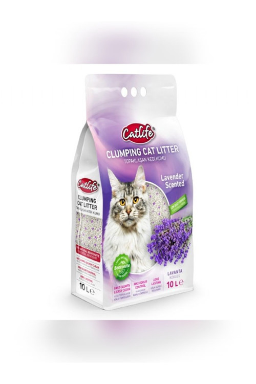 Lavanta Kokulu Bentonit Kedi Kumu 10Lt