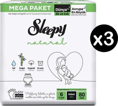 Natural 6 Numara XLarge 240'lı Külot Bez