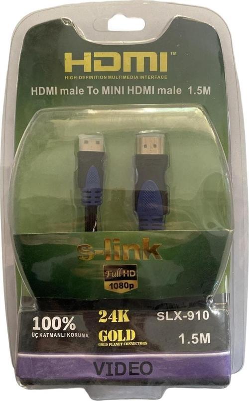 1.5 Metre Mini Hdmı To Hdmı Görüntü Ve Ses Kablosu Gold