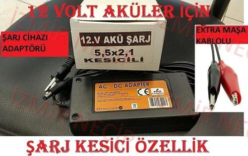 12 Volt 3.5 Amper Akü Şarj Cihazı Adaptörü Otomatik Kesicili Özellik Hem Adaptör Giriş Hem Maşalı