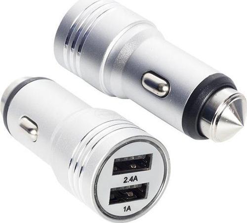 POWERWAY X-633 ÇİFT USBLİ 3.1 AMPER METAL ÇAKMAKLIK ARAÇ ŞARJ CİHAZI
