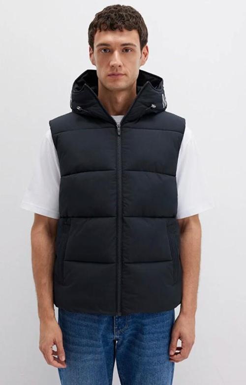 Mavi 0110089-80022 Kapüşonlu Şişme Erkek Yelek