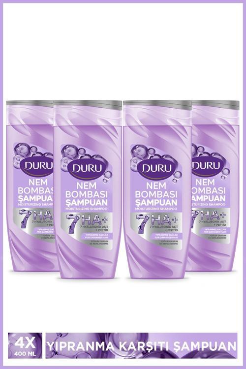 Nem Bombası Yıpranmış Saçlar İçin Yoğun Onarıcı ve Nemlendirici Şampuan 4x400 Ml