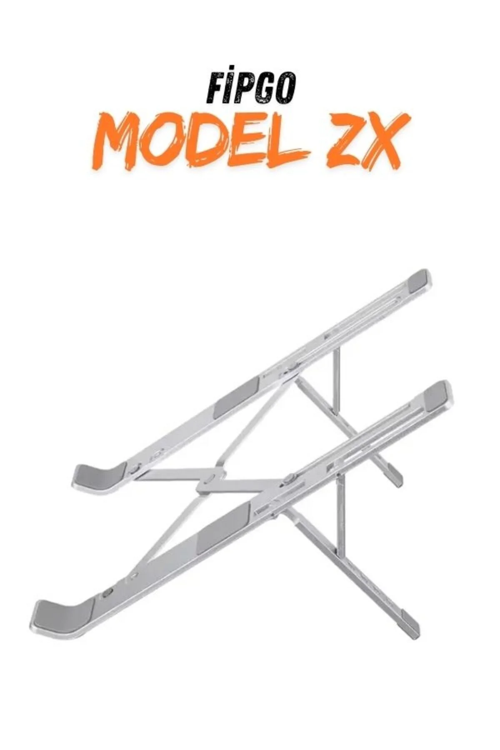 Model ZX Alüminyum, Ayarlı Laptop Macbook-HP-DELL tüm markalara Uyumlu Laptop Standı