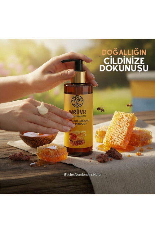 Propolis Bal El Ve Vücut Losyonu 250 Ml | Vegan | Cilt Bariyerini Güçlendirir | Nemlendirici