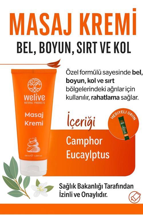 Masaj Kremi 100 Ml – Okaliptus & Kafur Özü – Rahatlatıcı Formül