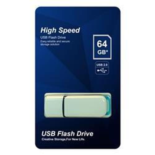 Elba 64GB Plastik Beyaz-Mavi 2.0 USB Flash Bellek