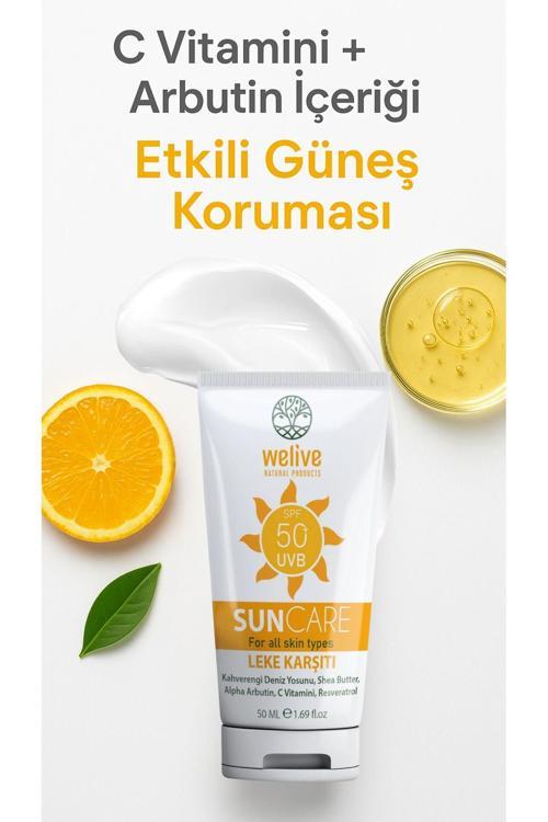 Sun Care Leke Karşıtı Güneş Kremi Spf 50 50 Ml | Alpha Arbutin & C Vitamini | Renkli Formül