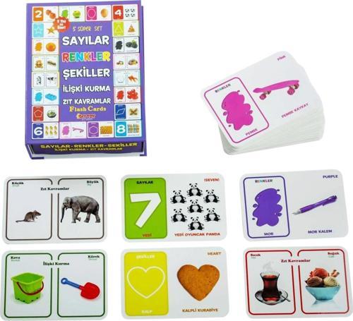 Süper Set Sayılar Renkler Şekiller Ilişki Kurma Zıt Kavramlar Eğitici Oyuncak