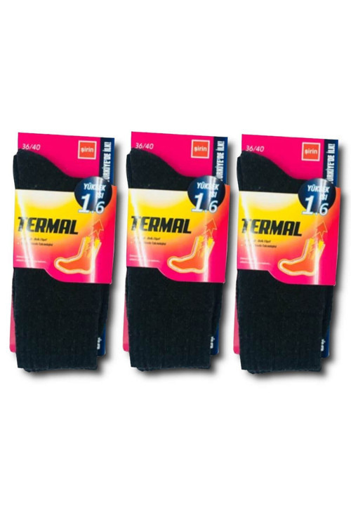 Kadın Füme 3 Çift Termal Kışlık Çorap