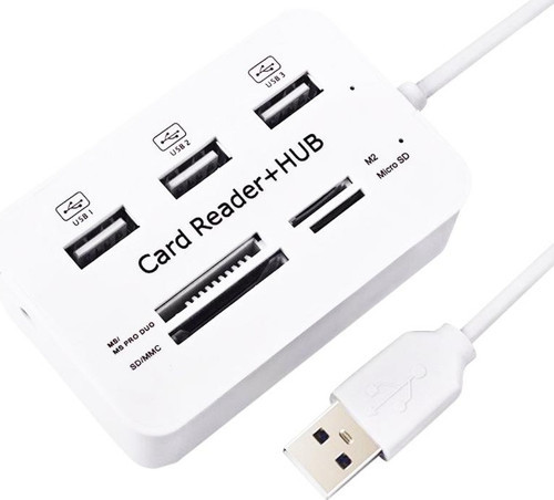PM-6052 4 SLOT KART OKUYUCU + 3 PORT USB 2.0 ÇOKLAYICI