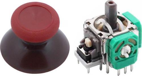 XBOX One Analog Motor Topuz Seti 1+1 One - One S/X - Series S/X Uyumlu Kırmızı Bordo